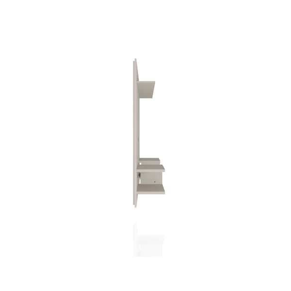 Manhattan Comfort Plaza 64.25 Floating Entertainment Center, Off White - 224BMC1