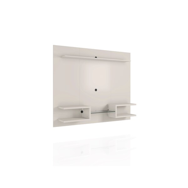 Manhattan Comfort Plaza 64.25 Floating Entertainment Center, Off White - 224BMC1