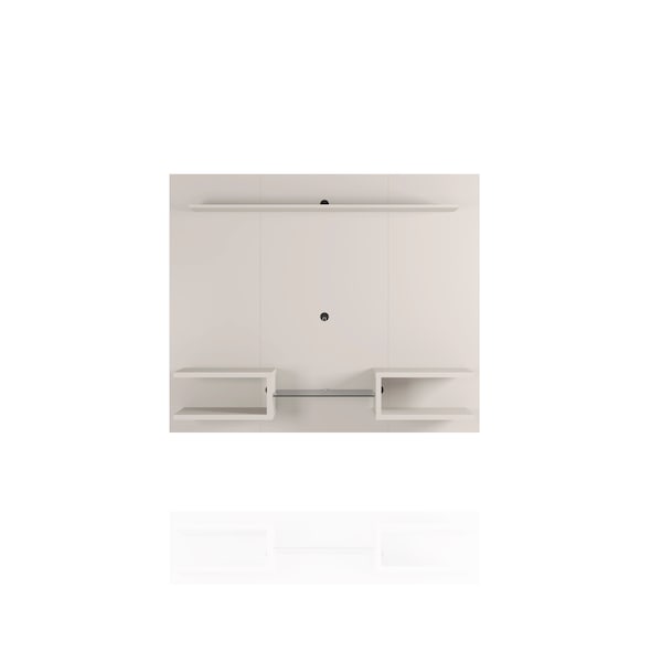 Manhattan Comfort Plaza 64.25 Floating Entertainment Center, Off White - 224BMC1