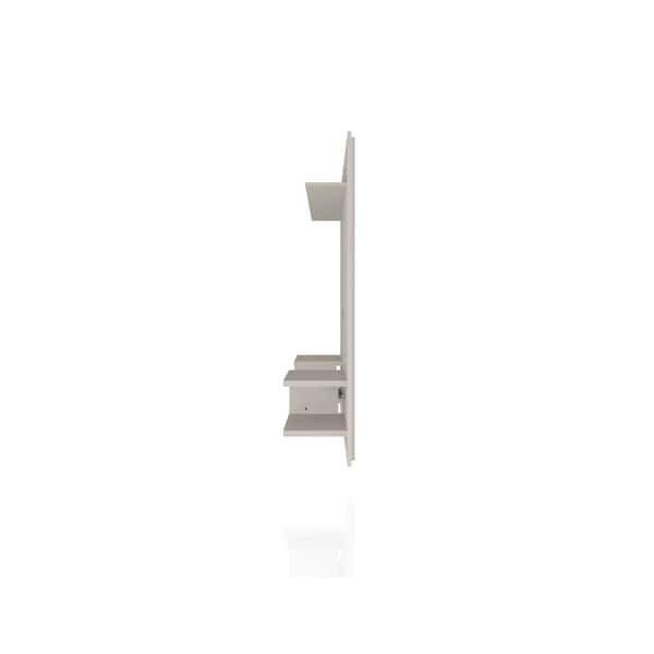 Manhattan Comfort Plaza 64.25 Floating Entertainment Center, Off White - 224BMC1