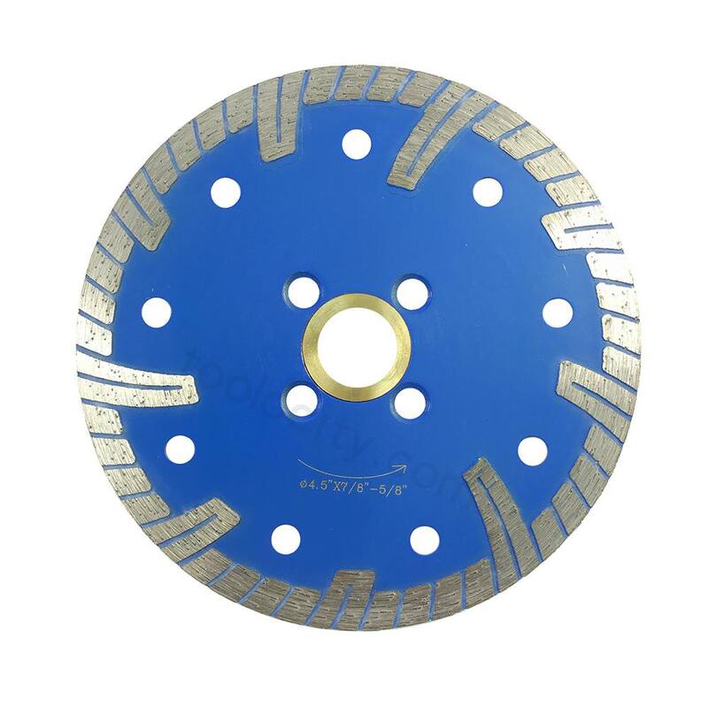 Disco de Diamante Turbina de 4.5 pulgadas de Borde Continuo para Cortar Granito, Concreto y Ladrillo para Uso en Seco/Húmedo (Paquete de 3 piezas) - TBBlue45C-3