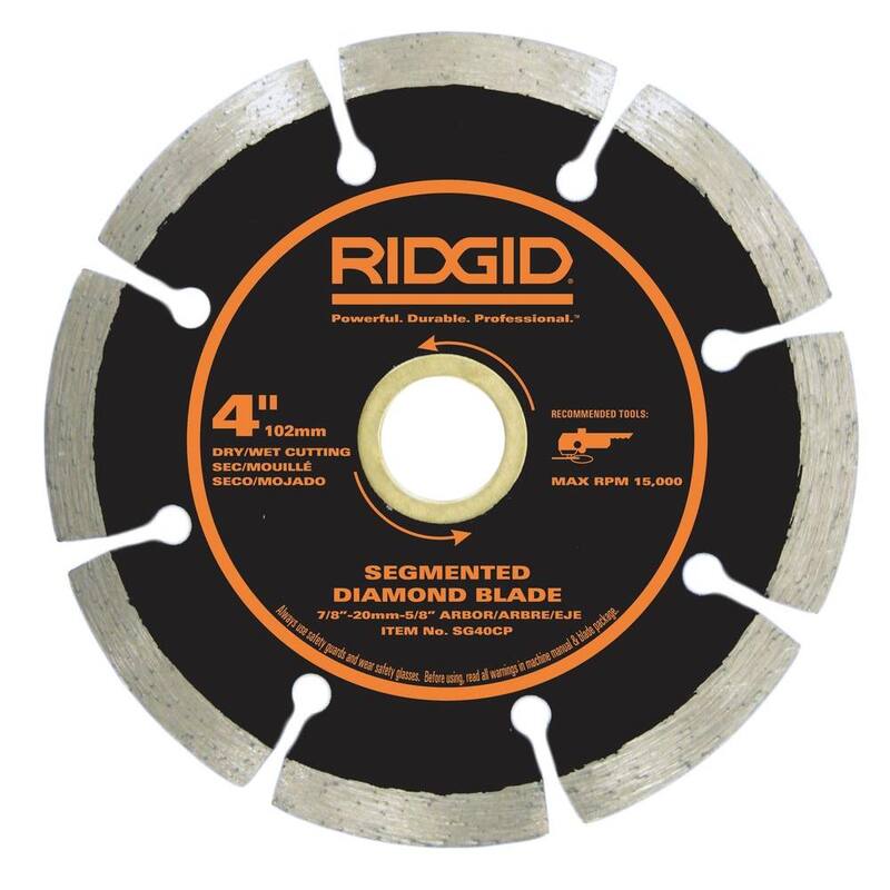 Cuchilla de diamante segmentada de 4 pulgadas RIDGID - HD-SG40CP