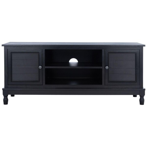 Safavieh 20 x 47.3 x 15.8 in. Ryder 2 Door 1 Shelf Media Stand, Black - MED5707B