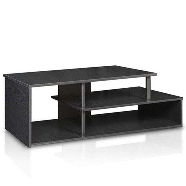 Furinno Econ Low Rise Tv Stand, Black Wood - 15 X 48.7 X 14.6 In. - 15044BW/BK