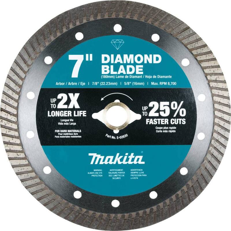 Disco de Diamante de 7 pulgadas, Turbo, Material Duro - E-02630