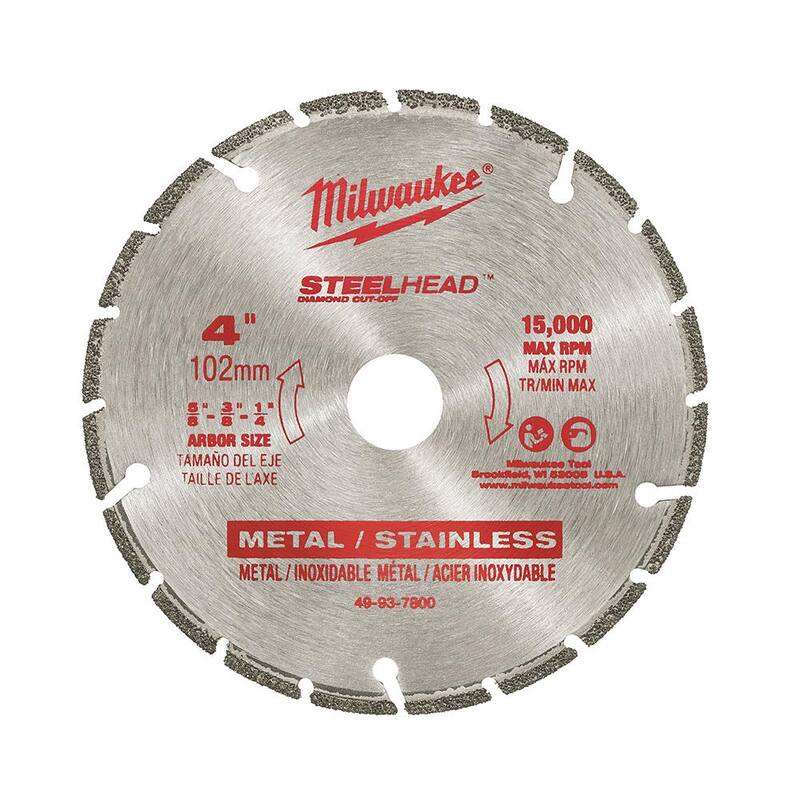 Disco de corte de diamante Steelhead de 4 pulgadas de Milwaukee - 49-93-7800