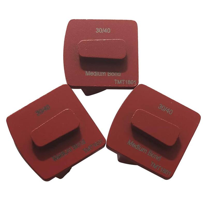 Discos de molienda de unión media #30/40 de EDiamondTools para Husqvarna PG Floor Grinder 2 Segmentos Discos para una molienda eficiente de concreto - RL3040M_THD