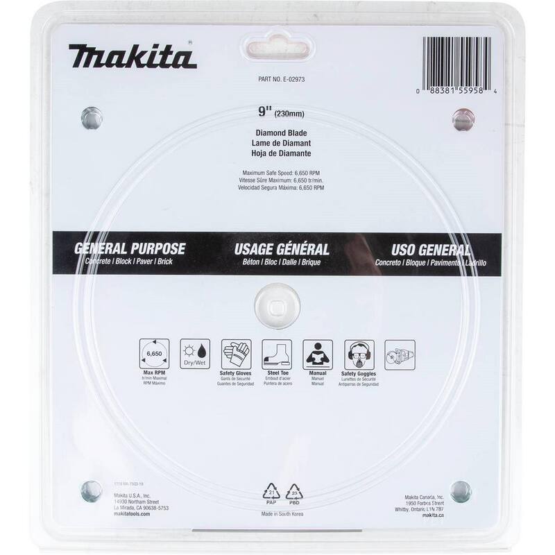 Makita 9 pulgadas. Hoja de diamante Ultra-Premium Plus, Segmentada, Multiuso - E-02973