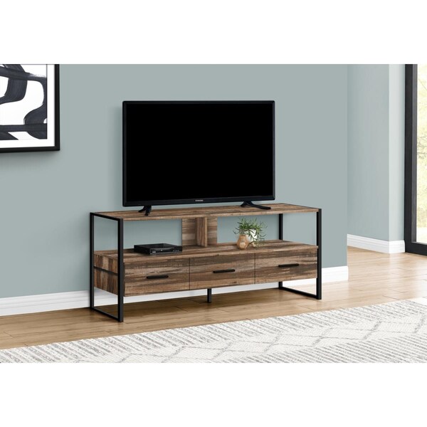 Nextgen 48 in. Brown Reclaimed & Black Metal TV Stand - NE3071218