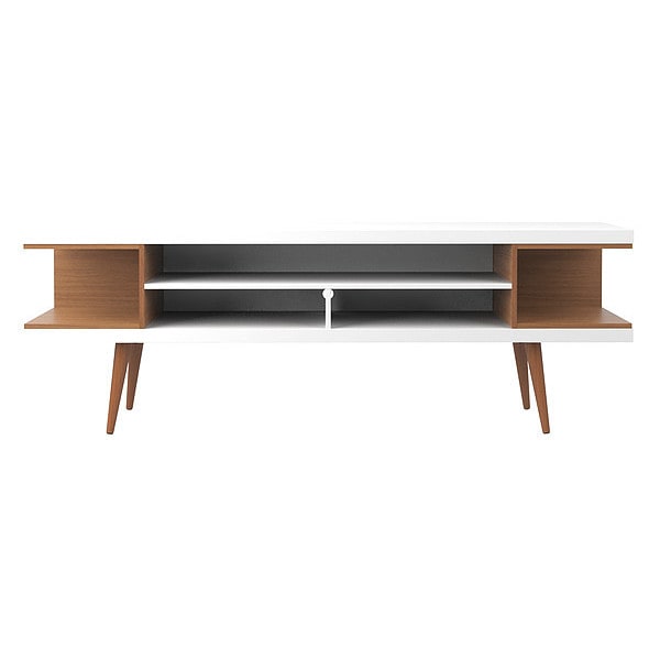 Manhattan Comfort Utopia 70.47 TV Stand, White Gloss/Maple Cream - 19752