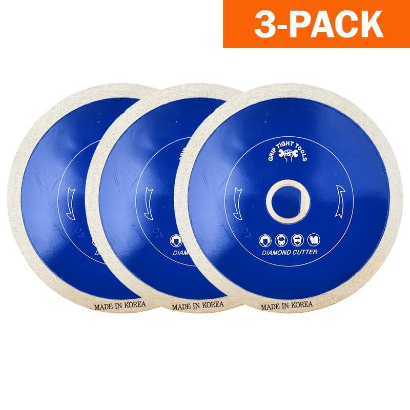 Herramienta de corte de azulejo de diamante de borde continuo de 4 pulgadas de primera calidad para cortar porcelana, cerámica y mármol (paquete de 3) - B1501-3