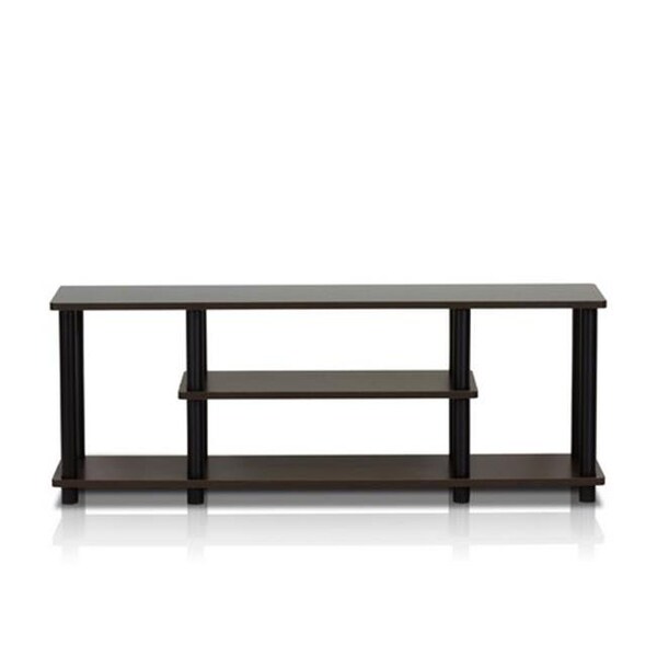 Furinno Furinno Turn-N-Tube No Tools 3-Tier Entertainment TV Stands - 16.2 x 43.8 x 11.7 in. - 12250R1DBR/BK