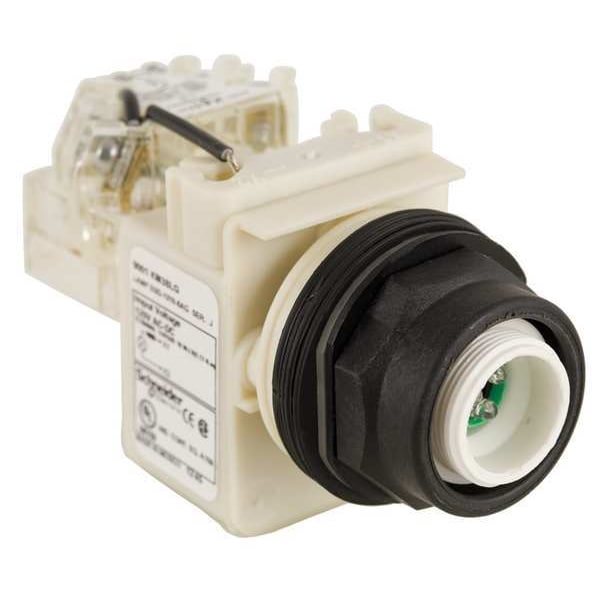 Schneider Electric Push to Test Pilot Light, Verde, LED - 9001SKT38LG