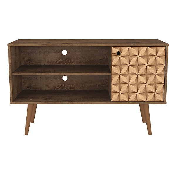 Manhattan Comfort TV Stand, Mid Century, 42.52", Brown - 212BMC97