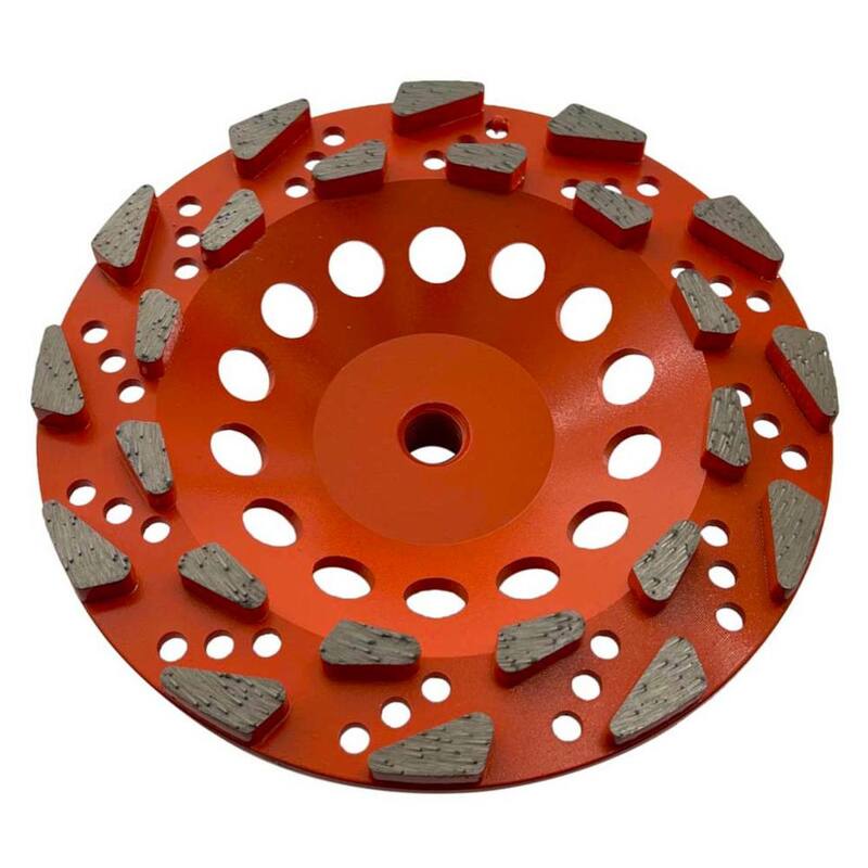 EDiamondTools 7 pulgadas de concreto, segmentados, 24 segmentos de hoja de diamante, rueda de rectificado de diamante agresiva premium, 5/8 pulgadas de diámetro de broca 11 Arbor - ZTP0724A5_THD