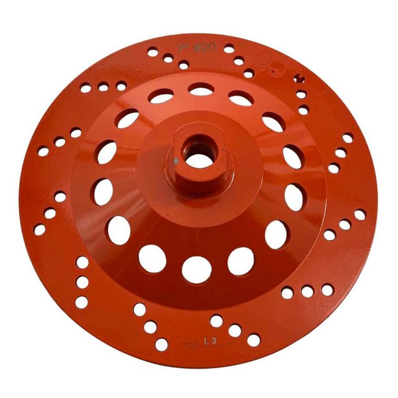 EDiamondTools 7 pulgadas de concreto, segmentados, 24 segmentos de hoja de diamante, rueda de rectificado de diamante agresiva premium, 5/8 pulgadas de diámetro de broca 11 Arbor - ZTP0724A5_THD