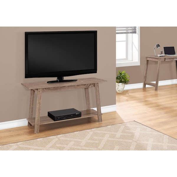 Homeroots 22.5 in. Dark Taupe Particle Board & Laminate TV Stand - 332939