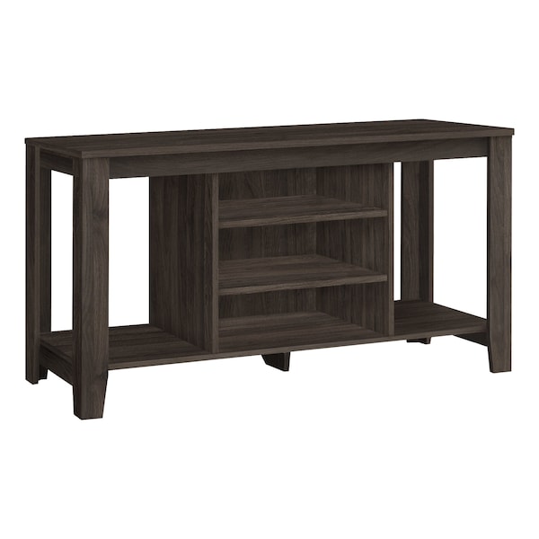 Monarch Specialties Tv Stand, 48 Inch, Console, Storage Shelves, Living Room, Bedroom, Brown Laminate - I 3567