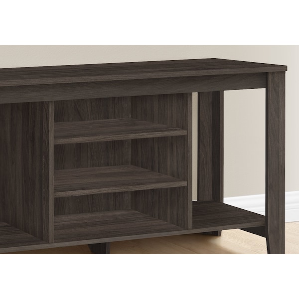 Monarch Specialties Tv Stand, 48 Inch, Console, Storage Shelves, Living Room, Bedroom, Brown Laminate - I 3567