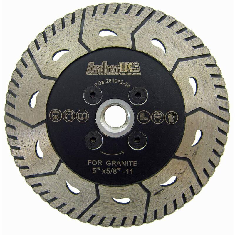 Archer USA 5 pulgadas 2 en 1 Disco de Diamante Turbo para Cortar y Moler - HPGC05