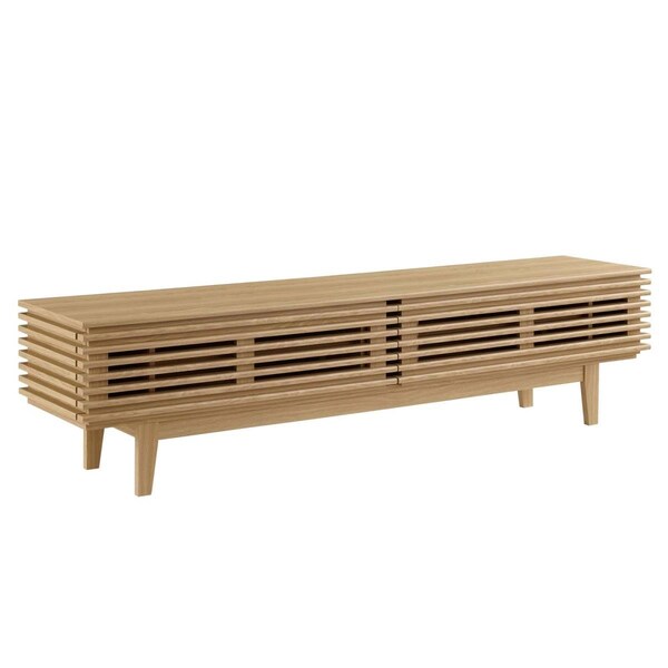 Modway Furniture 71 in. Mid-Century Modern Render TV Stand, Oak - EEI-3348-OAK