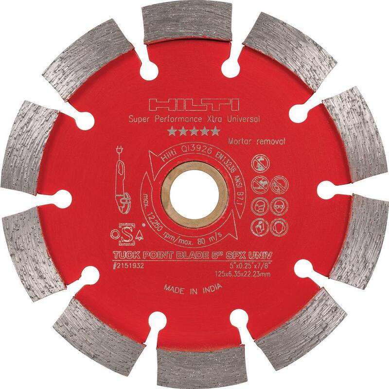 Cuchilla de punta de diamante universal de 5 pulgadas de Hilti con 10 segmentos, rendimiento super (paquete de 6) - 2151934