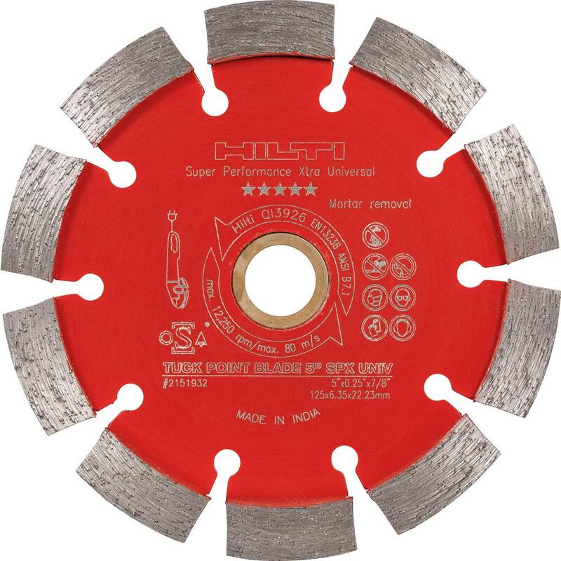 Hoja de diamante para tuck pointing de 5 pulgadas, universal de 10 segmentos para mortero (paquete de 6) - 2151932