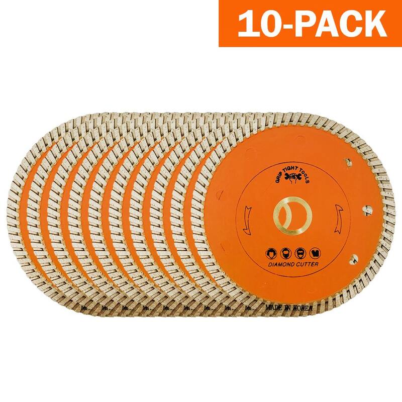 Herramienta de corte de diamante clásica GRIP TIGHT TOOLS de 4 pulgadas para cortar granito, mármol, concreto, piedra, ladrillo y mampostería (paquete de 10) - B1549-10