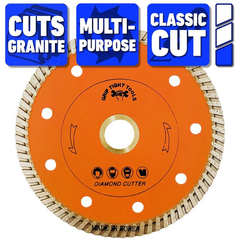 Herramienta de corte de diamante clásica GRIP TIGHT TOOLS de 4 pulgadas para cortar granito, mármol, concreto, piedra, ladrillo y mampostería (paquete de 10) - B1549-10
