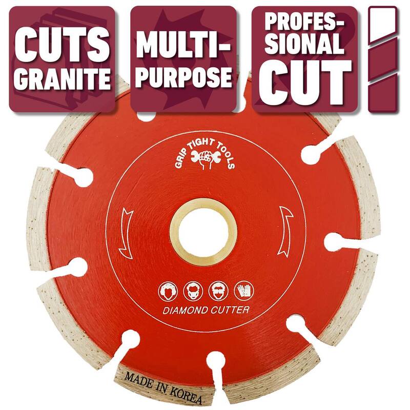 Herramienta de corte segmentada profesional de 4 pulgadas para usos generales con diamante, corta granito, mármol, concreto, piedra, ladrillo y albañilería - B1525