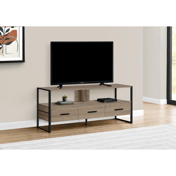 Nextgen 48 in. Dark Taupe & Black Metal TV Stand - NE3072177
