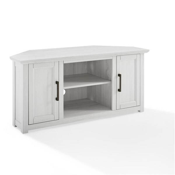 Crosley 48 in. Camden Corner TV Stand, Whitewash - CF101248-WW