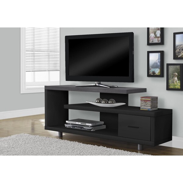 Nextgen 60 in. 1 Drawer Television Stand - Black & Grey Top - NE3596422