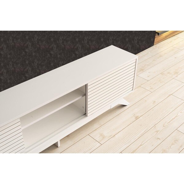 Furnia 12 x 67 x 14 in. Lina TV Unit, White - MD-ON25-LIN-TV-WHITE