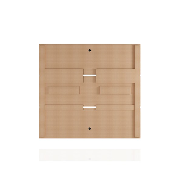 Manhattan Comfort Astor 70.86 Floating Entertainment Center, Rustic Brown and Yellow - 223BMC94