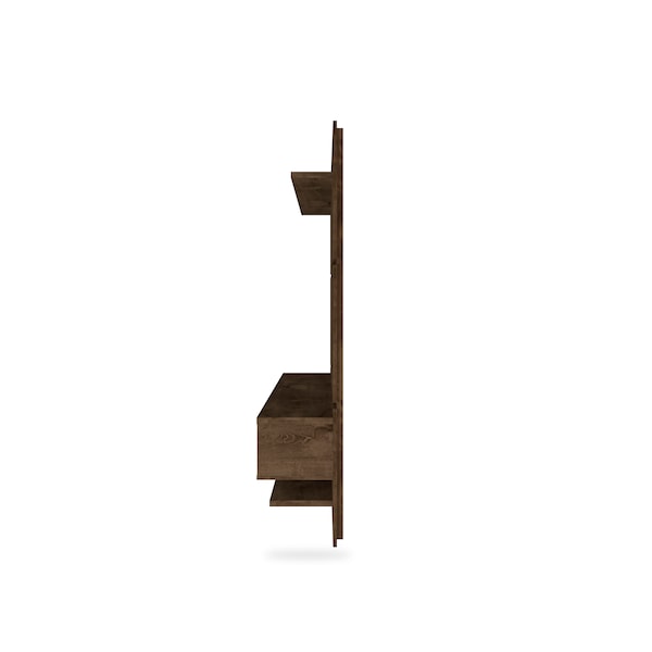 Manhattan Comfort Astor 70.86 Floating Entertainment Center, Rustic Brown and Yellow - 223BMC94