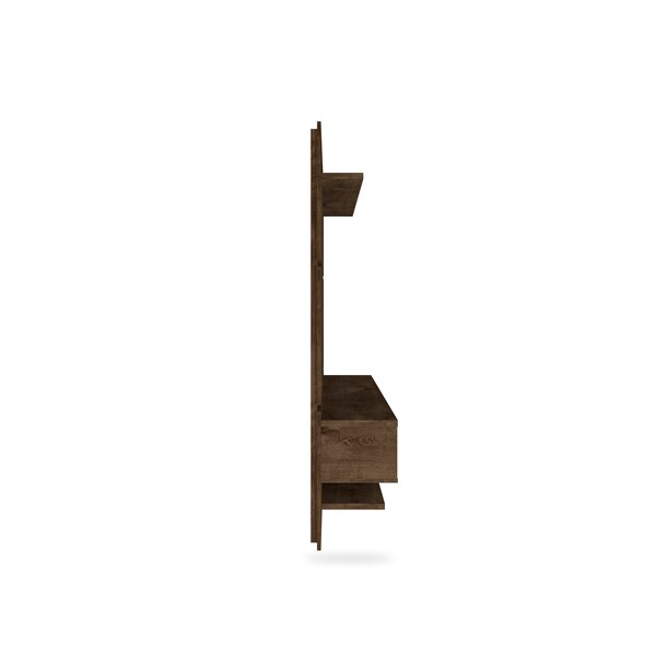 Manhattan Comfort Astor 70.86 Floating Entertainment Center, Rustic Brown and Yellow - 223BMC94