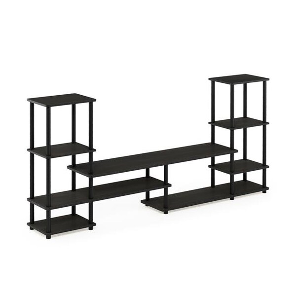 Furinno Furinno 14146EX-BK Turn-N-Tube Grand Entertainment Center; Espresso & Black - 14146EX/BK