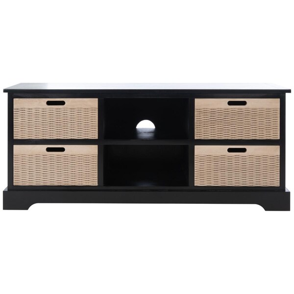 Safavieh Landers 4 Drawer Media Stand, Black - MED5704B