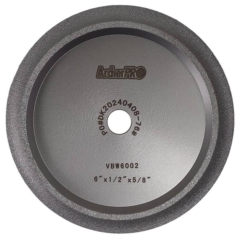 Rueda de perfil ArcherPro de 6 x 1/2 pulgadas para perfilado de azulejos, con borde continuo, vacío, soldada con diamante Bullnose Table Saw Blade (paquete de 1) - VBW6002
