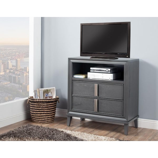Magneticismmagnetismo Contemporary Dark Grey TV Console Cabinet - MA3102682