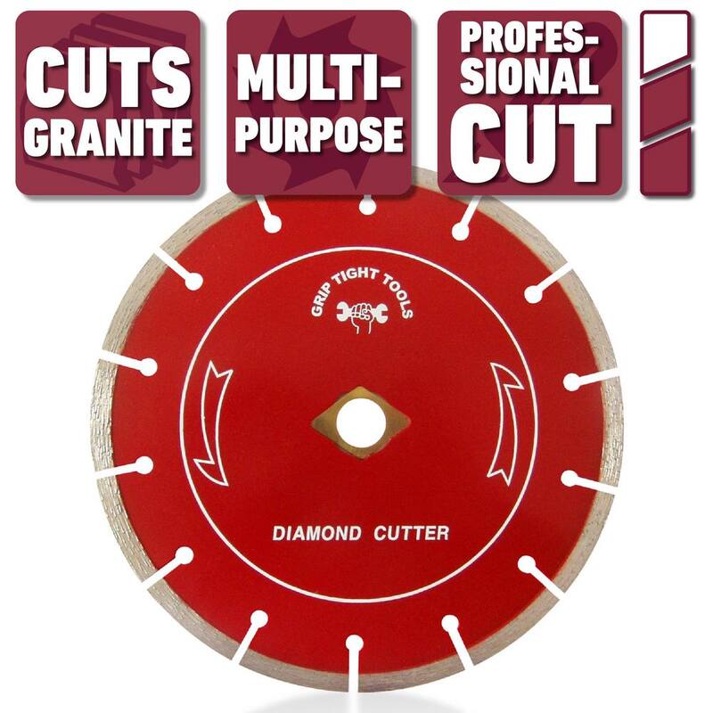 Herramientas Grip Tight de 7 pulgadas, hoja de diamante segmentada profesional para cortar granito, mármol, concreto, piedra, ladrillo y albañilería (paquete de 3) - B1527-3