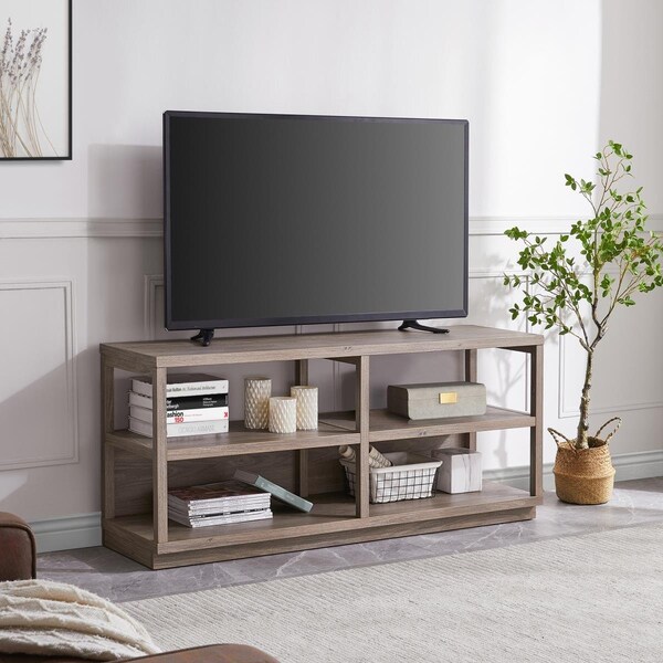 Henn & Hart 55 in. Thalia TV Stand, Antiqued Gray - TV1267