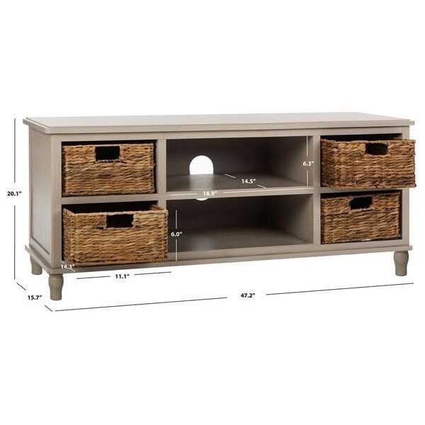 Safavieh Rooney Tv Unit- Vintage Grey - 20.1 X 15.7 X 47.2 In. - AMH5745D