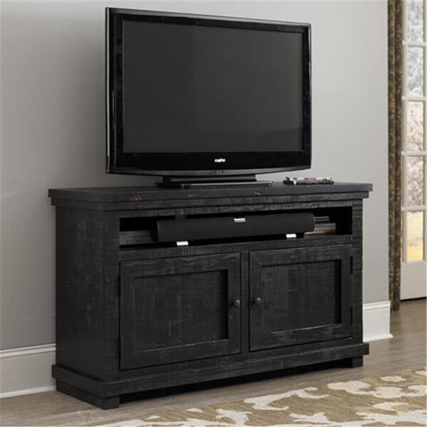 Procomfort Willow Casual Style 54 in. Media Console Table- Distressed Black - PR3129332
