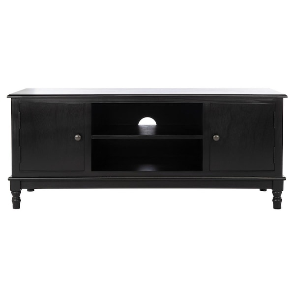 Safavieh Ozark 2 Door 1 Shelf Media Stand, Black - MED5700B