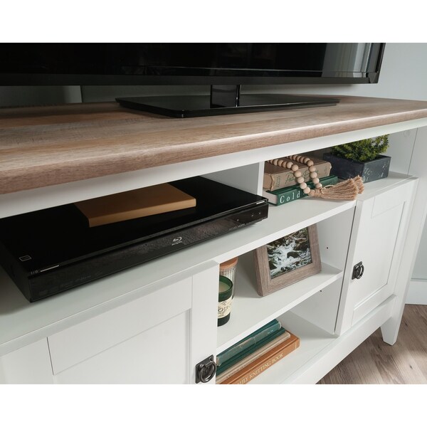 Sauder August Hill Corner Entert Stand Glw , Accommodates up to a 50 in. TV weighing 50 lbs - 433851