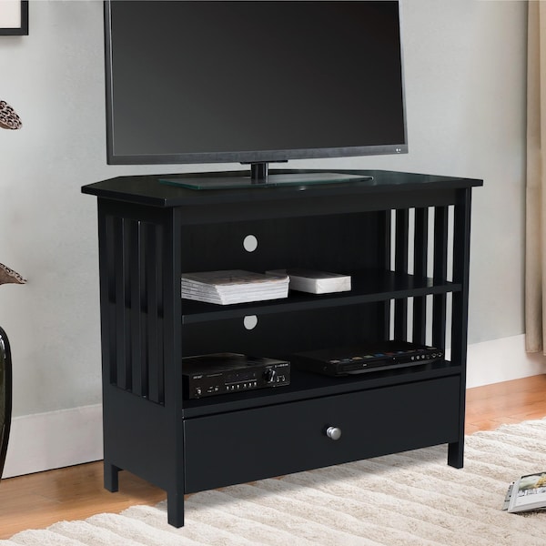International Concepts Mission Corner TV Stand, Black - TV46-27