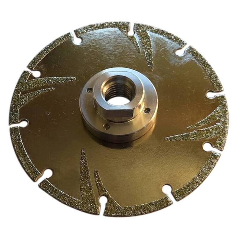 EDiamondTools 4.5 pulgadas. Cuchilla de diamante electrochapada para cortar/rectificar, con segmento de borde segmentado, para piedra, mármol, granito o travertino, 5/8 pulgadas 11 Arbor - EP45A5_THD.