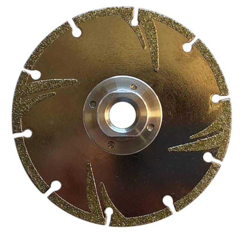 EDiamondTools 4.5 pulgadas. Cuchilla de diamante electrochapada para cortar/rectificar, con segmento de borde segmentado, para piedra, mármol, granito o travertino, 5/8 pulgadas 11 Arbor - EP45A5_THD.
